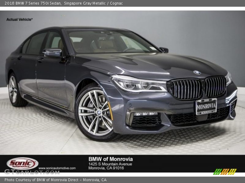 Singapore Gray Metallic / Cognac 2018 BMW 7 Series 750i Sedan