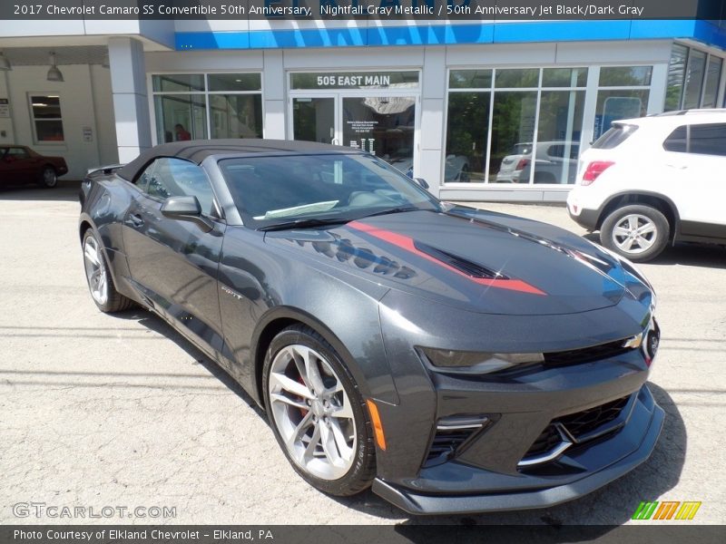 Nightfall Gray Metallic / 50th Anniversary Jet Black/Dark Gray 2017 Chevrolet Camaro SS Convertible 50th Anniversary