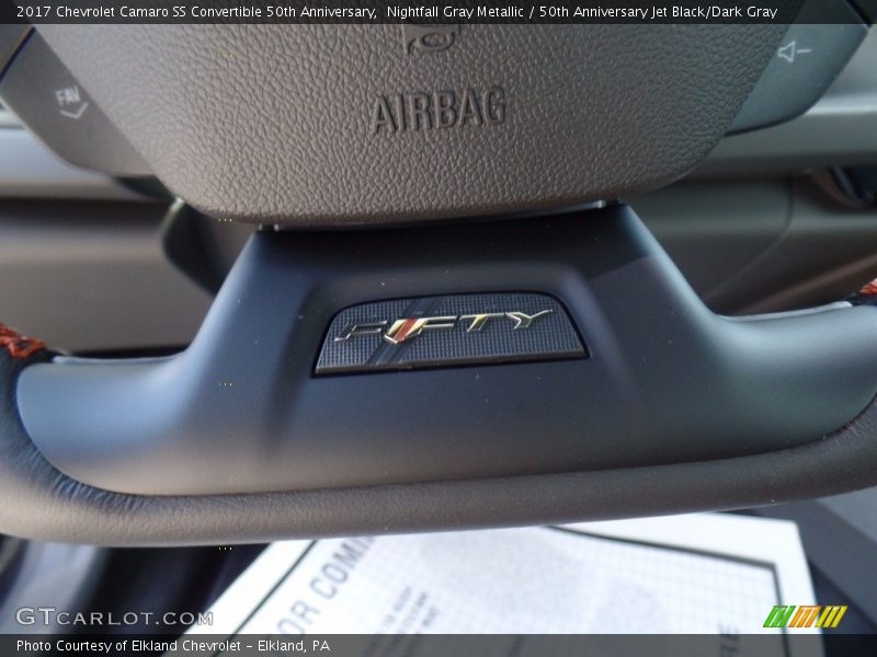 Nightfall Gray Metallic / 50th Anniversary Jet Black/Dark Gray 2017 Chevrolet Camaro SS Convertible 50th Anniversary