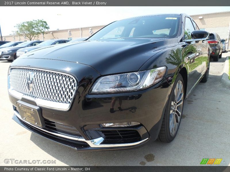 Black Velvet / Ebony 2017 Lincoln Continental Reserve AWD