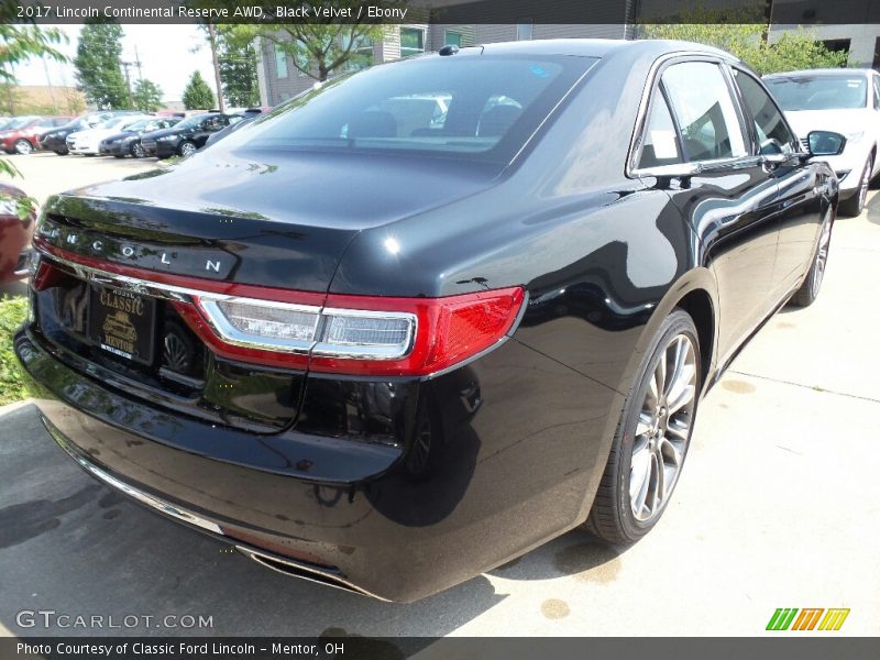 Black Velvet / Ebony 2017 Lincoln Continental Reserve AWD