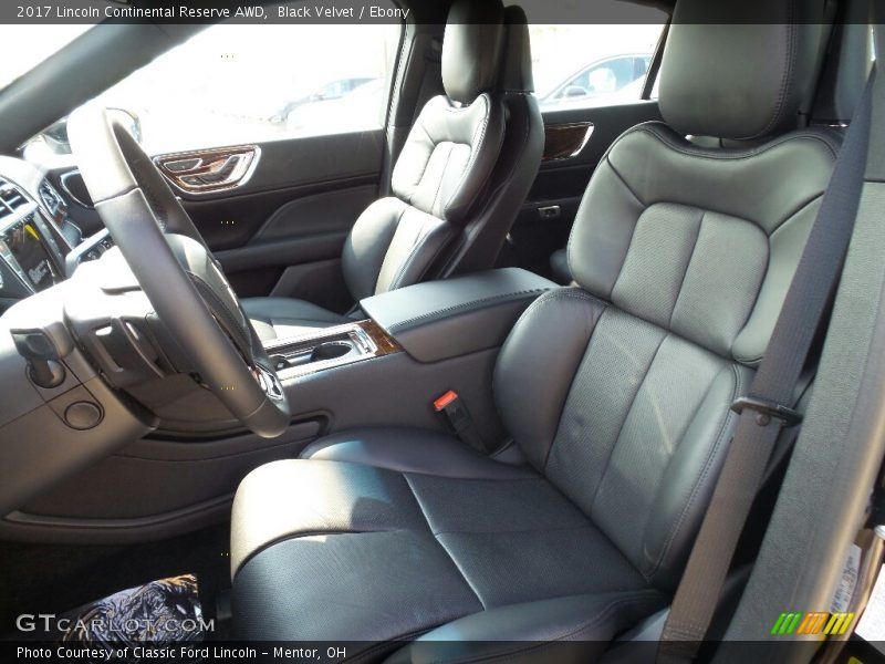 Front Seat of 2017 Continental Reserve AWD