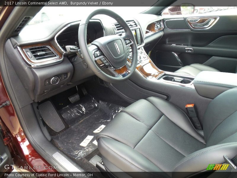 Ebony Interior - 2017 Continental Select AWD 