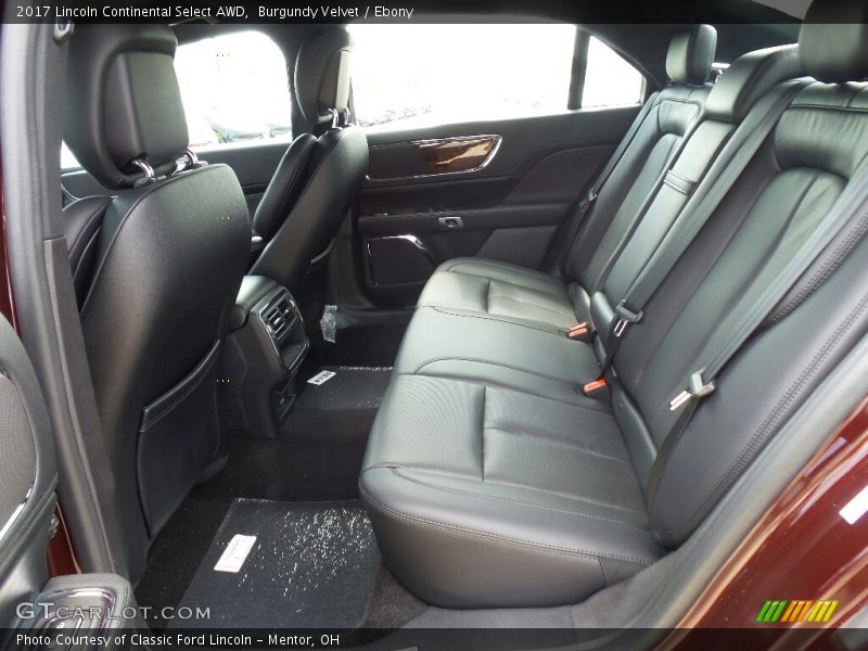 Rear Seat of 2017 Continental Select AWD