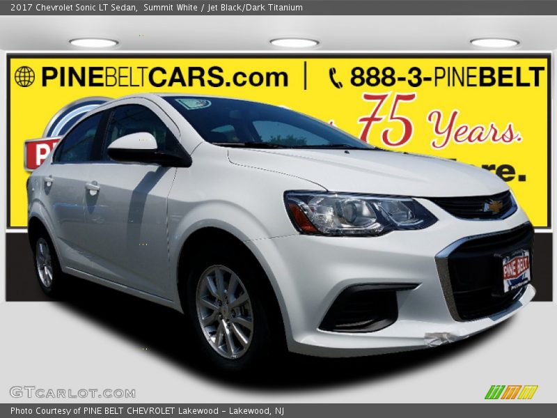 Summit White / Jet Black/Dark Titanium 2017 Chevrolet Sonic LT Sedan