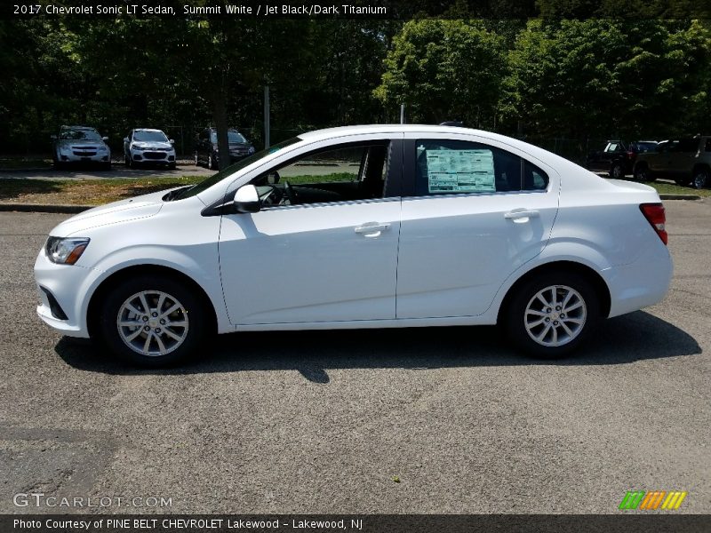 Summit White / Jet Black/Dark Titanium 2017 Chevrolet Sonic LT Sedan