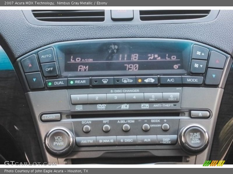 Nimbus Gray Metallic / Ebony 2007 Acura MDX Technology