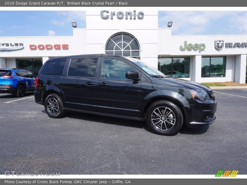 Brilliant Black Crystal Pearl / Black 2016 Dodge Grand Caravan R/T