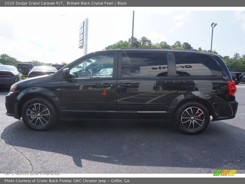 Brilliant Black Crystal Pearl / Black 2016 Dodge Grand Caravan R/T