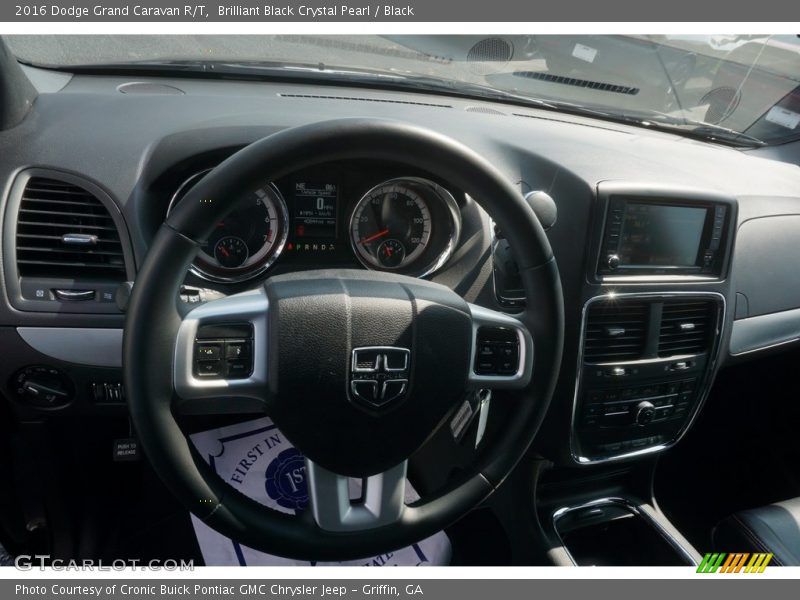 Brilliant Black Crystal Pearl / Black 2016 Dodge Grand Caravan R/T