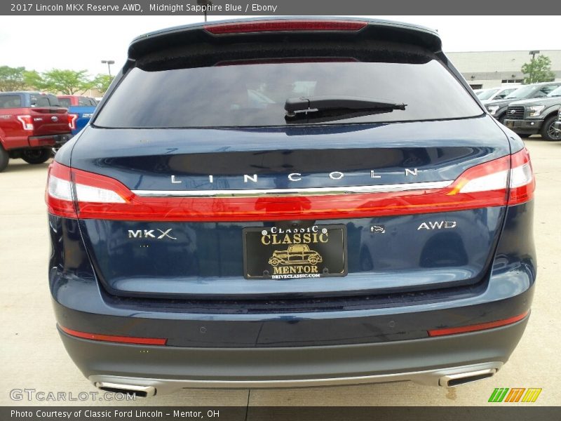 Midnight Sapphire Blue / Ebony 2017 Lincoln MKX Reserve AWD