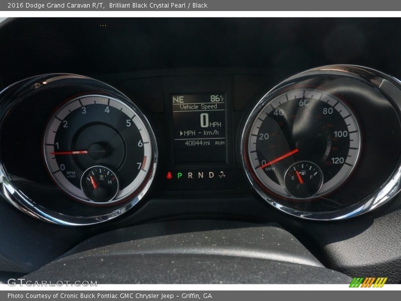 Brilliant Black Crystal Pearl / Black 2016 Dodge Grand Caravan R/T