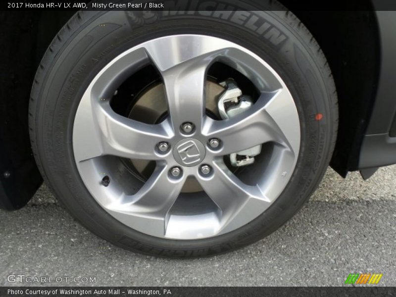 Misty Green Pearl / Black 2017 Honda HR-V LX AWD