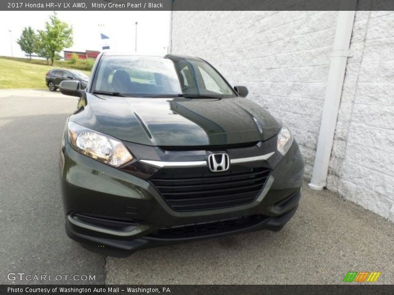 Misty Green Pearl / Black 2017 Honda HR-V LX AWD