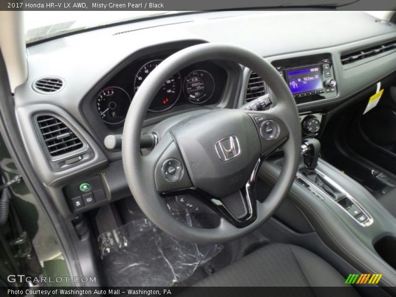 Misty Green Pearl / Black 2017 Honda HR-V LX AWD