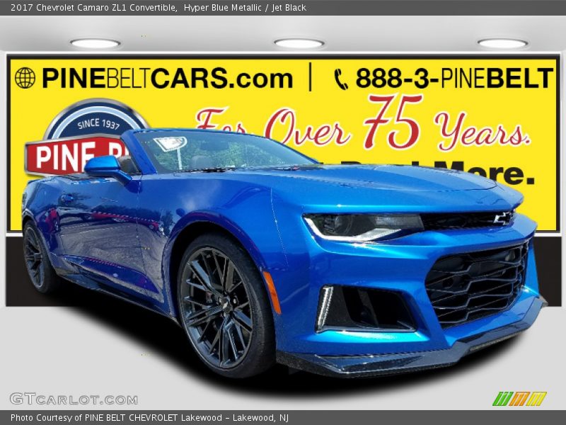 Hyper Blue Metallic / Jet Black 2017 Chevrolet Camaro ZL1 Convertible