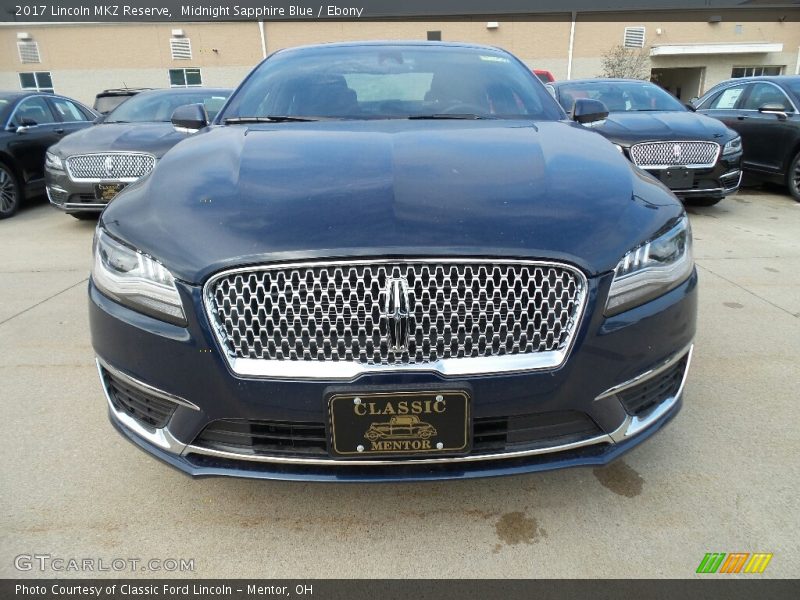 Midnight Sapphire Blue / Ebony 2017 Lincoln MKZ Reserve