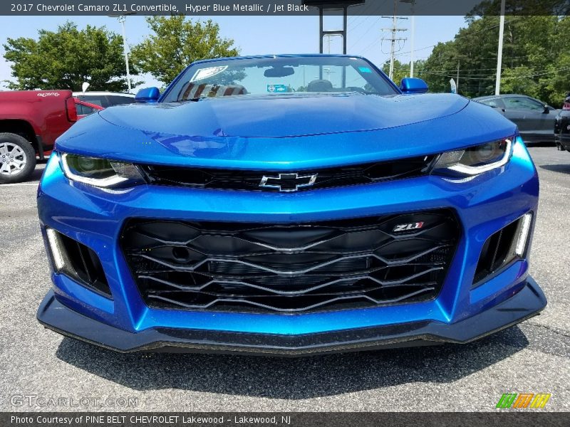 Hyper Blue Metallic / Jet Black 2017 Chevrolet Camaro ZL1 Convertible