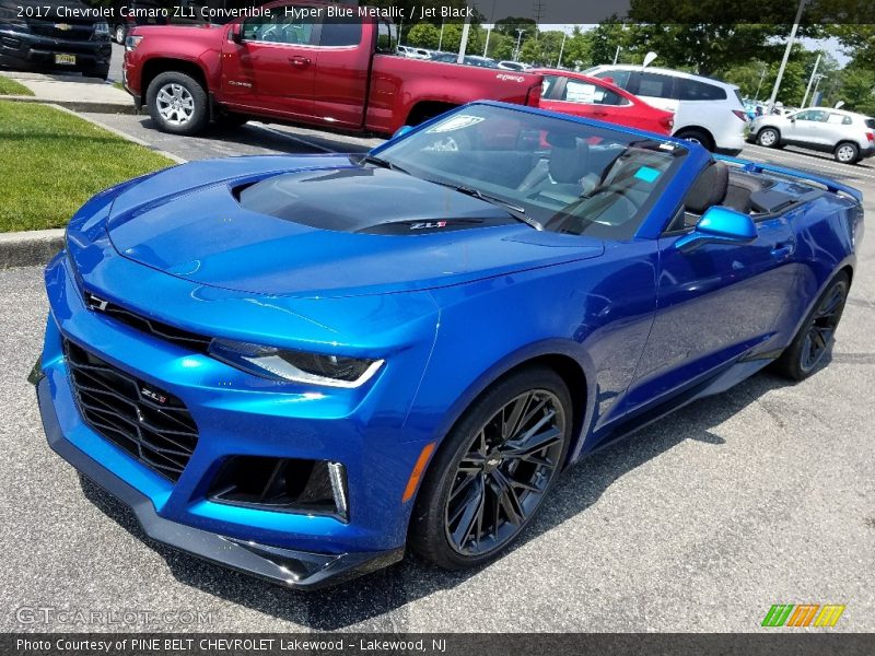 Hyper Blue Metallic / Jet Black 2017 Chevrolet Camaro ZL1 Convertible