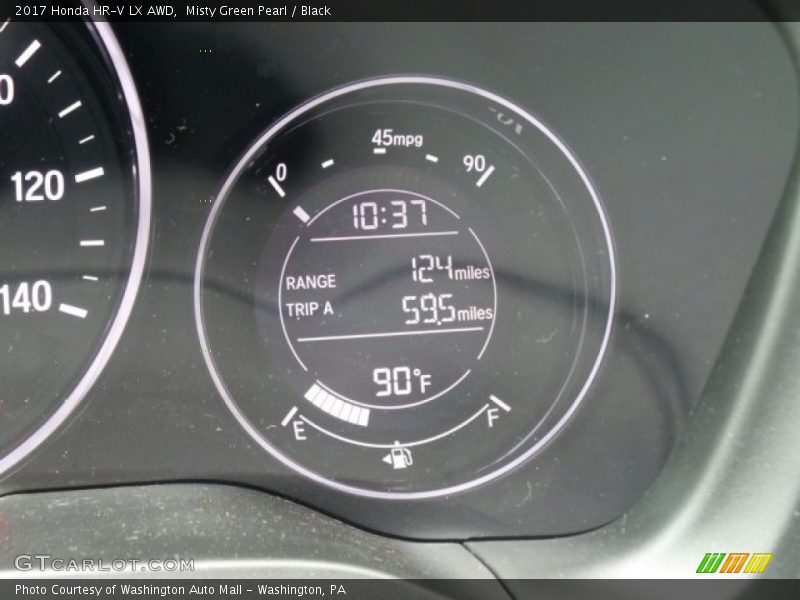 Misty Green Pearl / Black 2017 Honda HR-V LX AWD