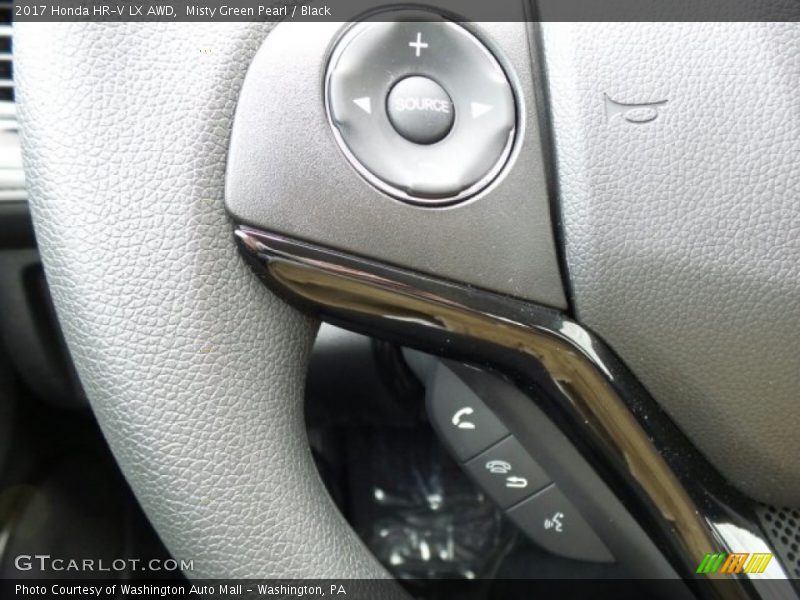 Misty Green Pearl / Black 2017 Honda HR-V LX AWD