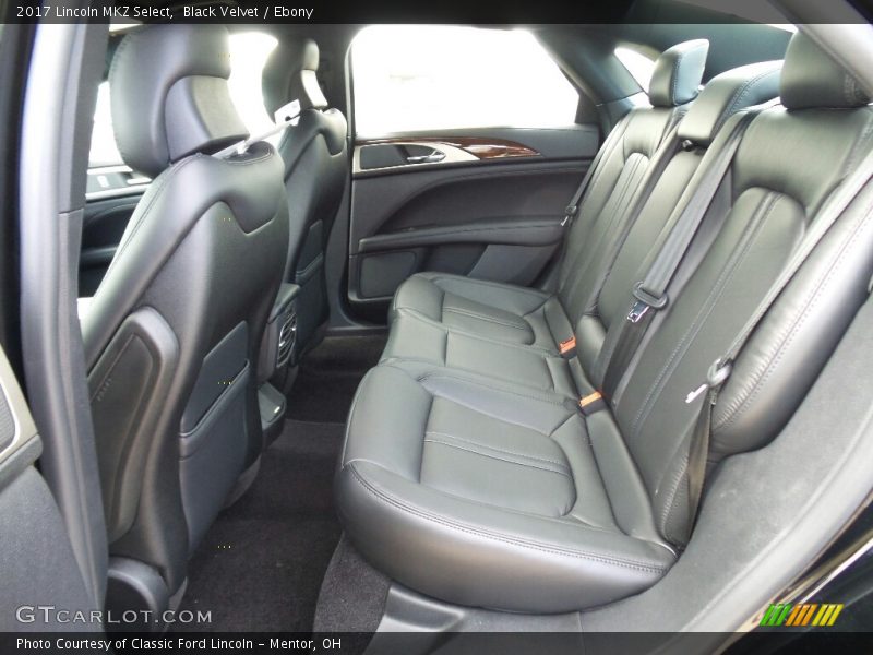 Rear Seat of 2017 MKZ Select