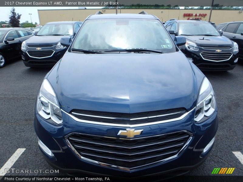 Patriot Blue Metallic / Jet Black 2017 Chevrolet Equinox LT AWD