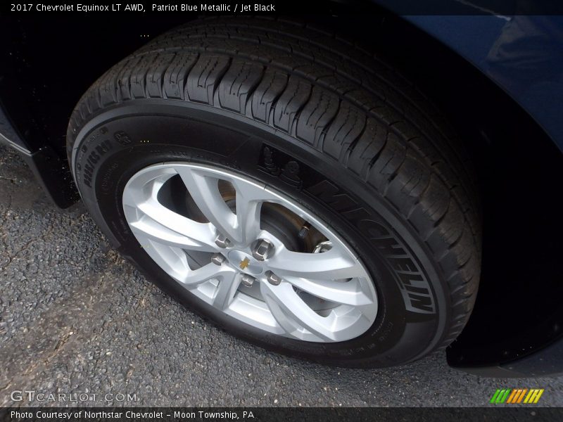 Patriot Blue Metallic / Jet Black 2017 Chevrolet Equinox LT AWD