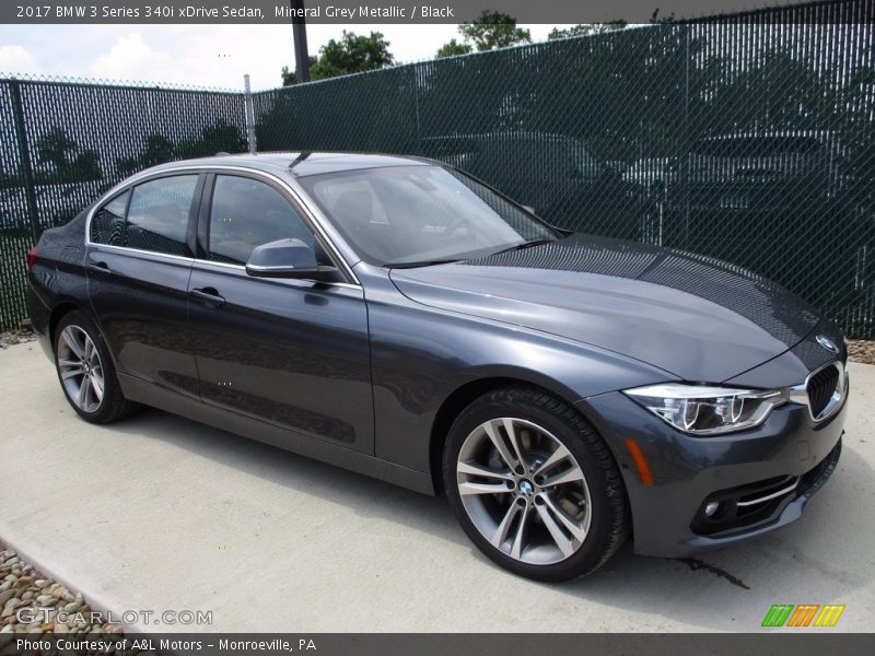 Mineral Grey Metallic / Black 2017 BMW 3 Series 340i xDrive Sedan