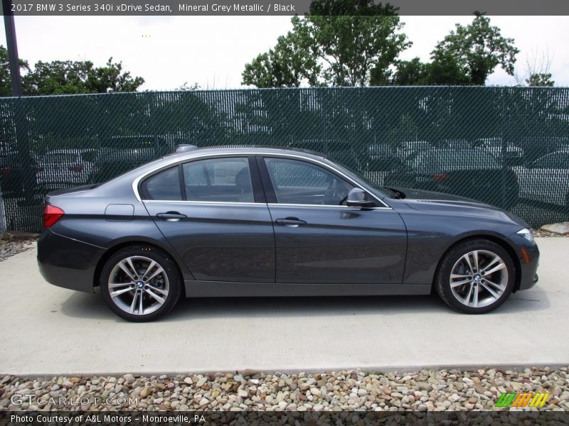 Mineral Grey Metallic / Black 2017 BMW 3 Series 340i xDrive Sedan