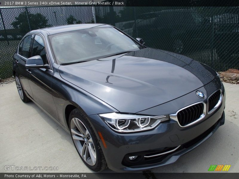 Mineral Grey Metallic / Black 2017 BMW 3 Series 340i xDrive Sedan