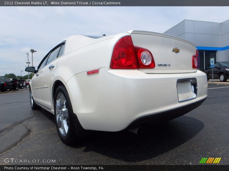 White Diamond Tricoat / Cocoa/Cashmere 2012 Chevrolet Malibu LT
