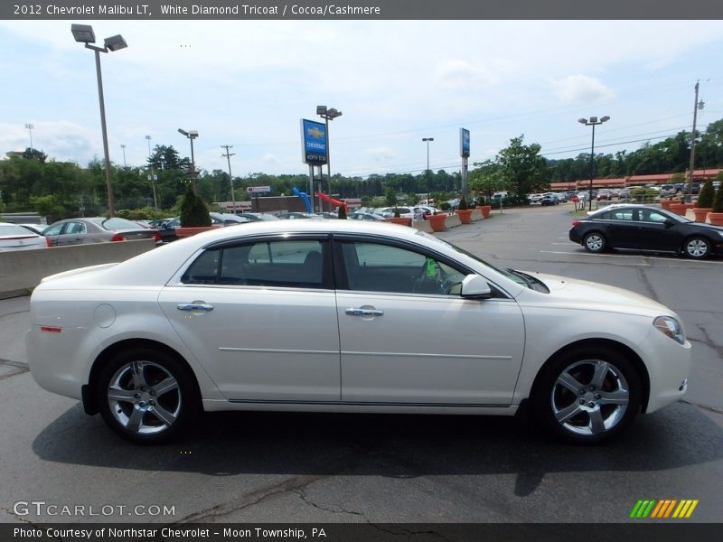White Diamond Tricoat / Cocoa/Cashmere 2012 Chevrolet Malibu LT