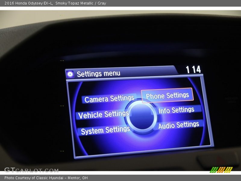 Smoky Topaz Metallic / Gray 2016 Honda Odyssey EX-L