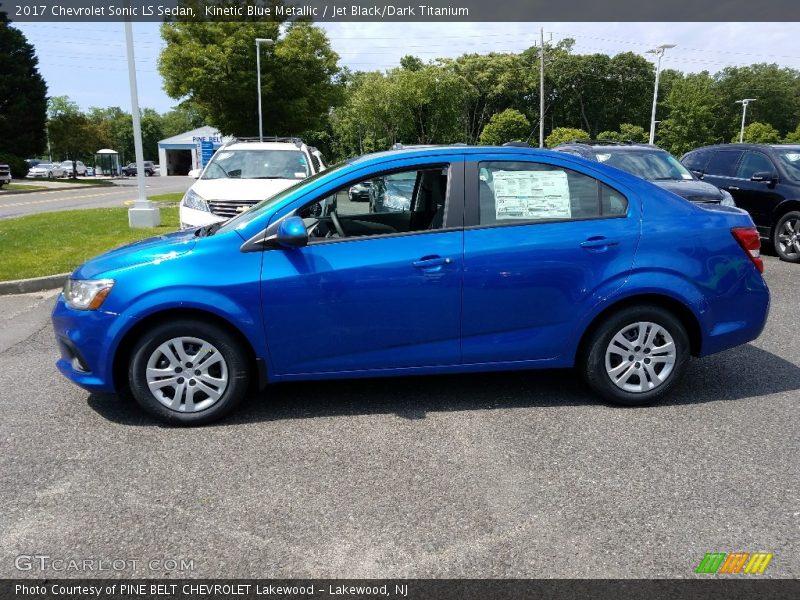 Kinetic Blue Metallic / Jet Black/Dark Titanium 2017 Chevrolet Sonic LS Sedan