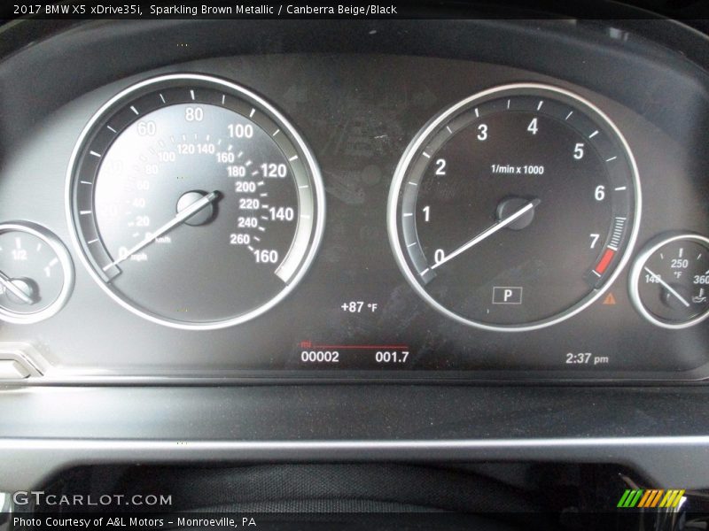 Sparkling Brown Metallic / Canberra Beige/Black 2017 BMW X5 xDrive35i