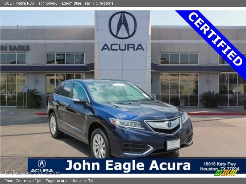Fathom Blue Pearl / Graystone 2017 Acura RDX Technology