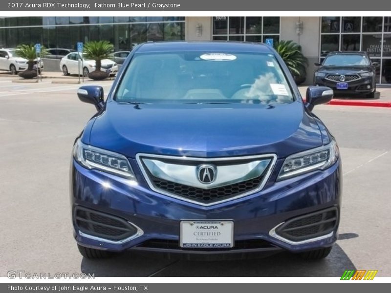 Fathom Blue Pearl / Graystone 2017 Acura RDX Technology