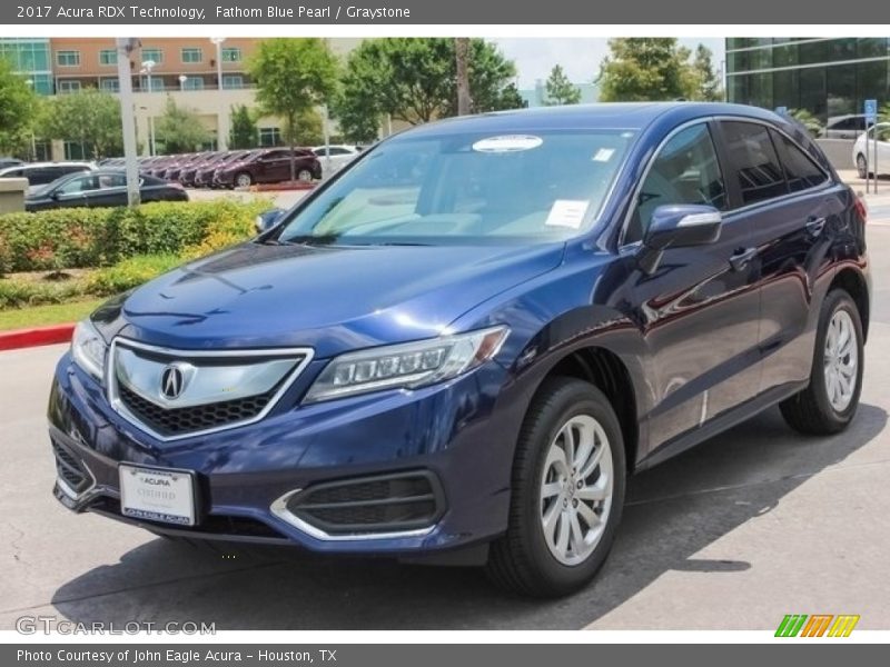 Fathom Blue Pearl / Graystone 2017 Acura RDX Technology