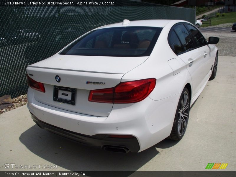 Alpine White / Cognac 2018 BMW 5 Series M550i xDrive Sedan