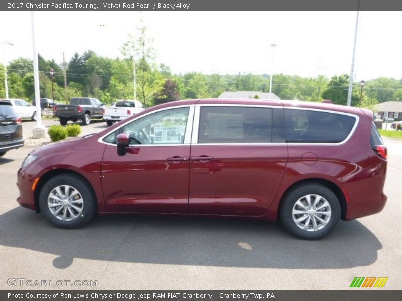 Velvet Red Pearl / Black/Alloy 2017 Chrysler Pacifica Touring