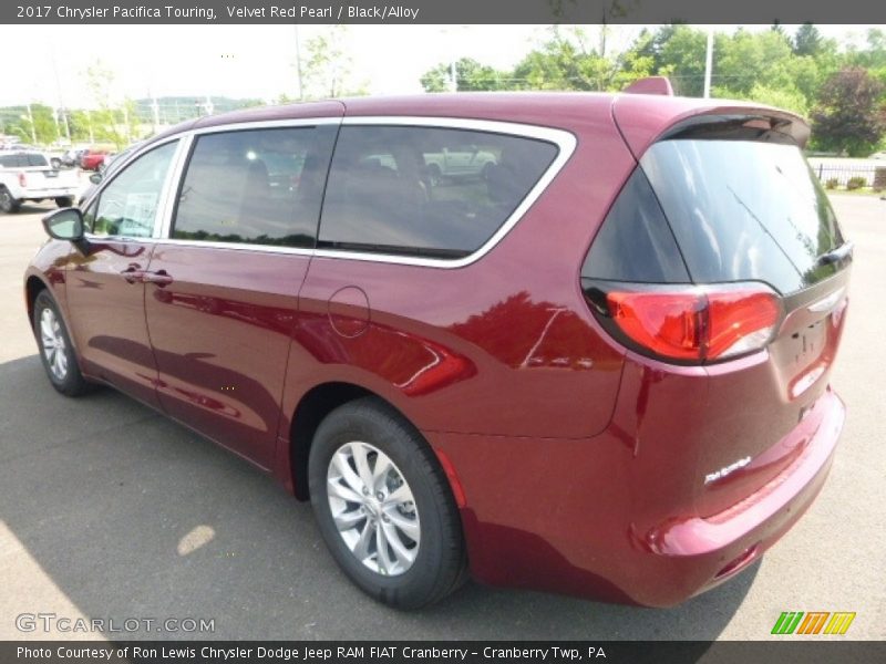 Velvet Red Pearl / Black/Alloy 2017 Chrysler Pacifica Touring