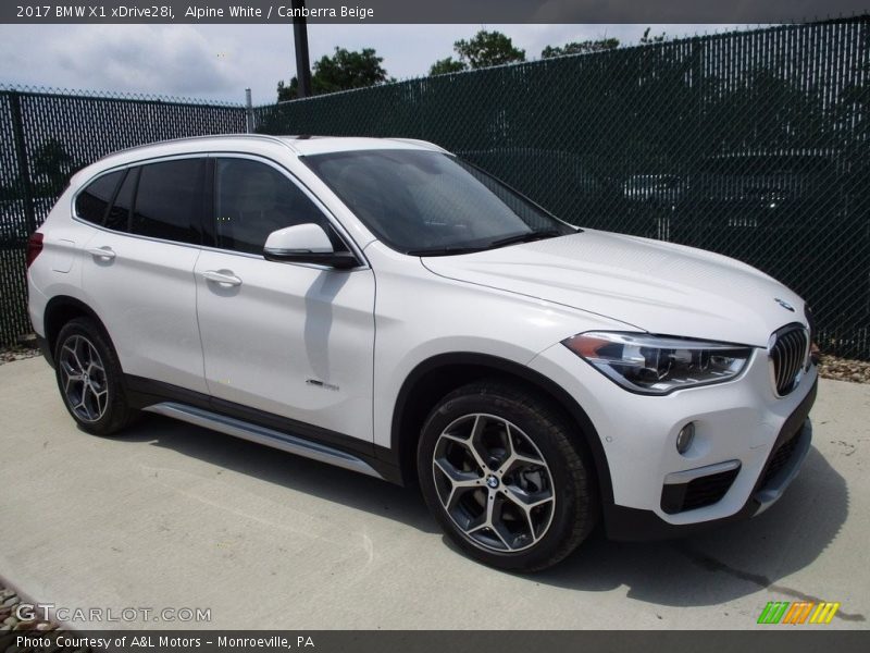 Alpine White / Canberra Beige 2017 BMW X1 xDrive28i