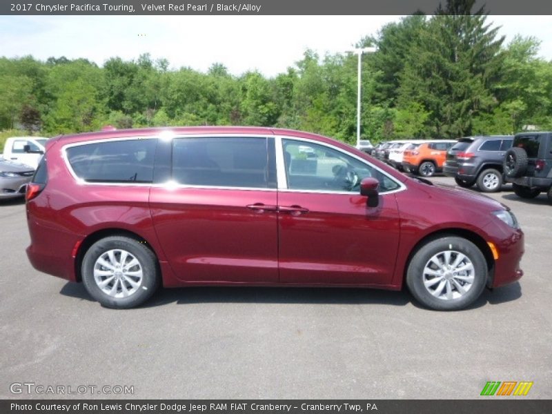 Velvet Red Pearl / Black/Alloy 2017 Chrysler Pacifica Touring
