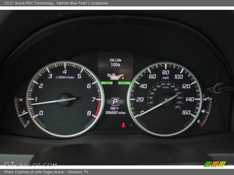 Fathom Blue Pearl / Graystone 2017 Acura RDX Technology