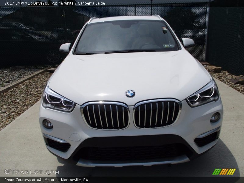 Alpine White / Canberra Beige 2017 BMW X1 xDrive28i