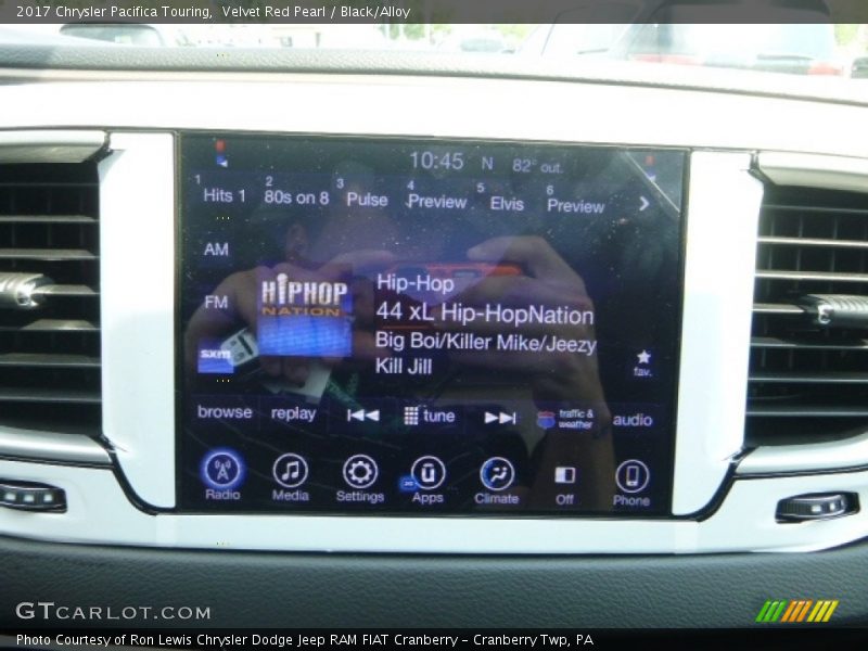 Velvet Red Pearl / Black/Alloy 2017 Chrysler Pacifica Touring
