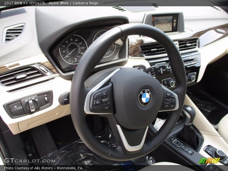 Alpine White / Canberra Beige 2017 BMW X1 xDrive28i