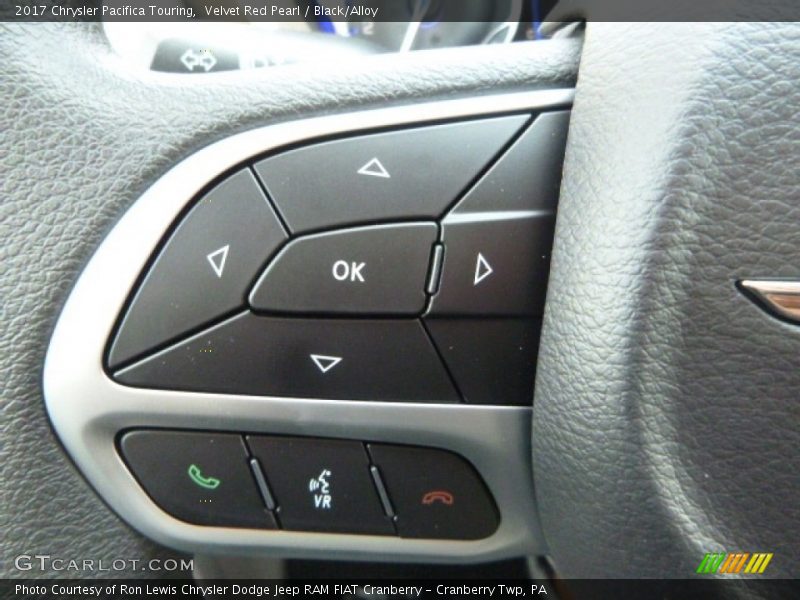 Velvet Red Pearl / Black/Alloy 2017 Chrysler Pacifica Touring