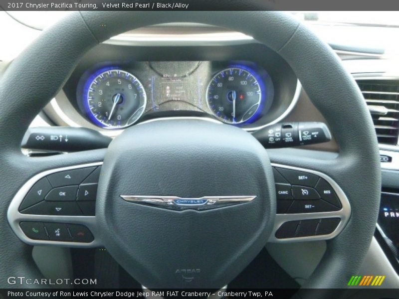 Velvet Red Pearl / Black/Alloy 2017 Chrysler Pacifica Touring